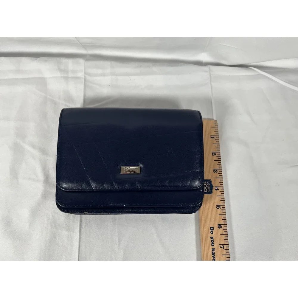 BUXTON Navy‎ Blue Crossbody Organizer Double Snap Removable Strap